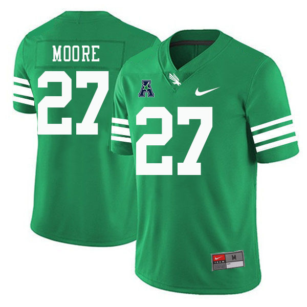 #27 Matthew Moore North Texas Mean Green College Football Jerseys Stitched-Green